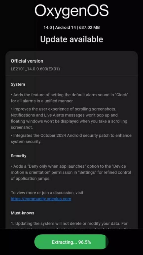 OnePlus 9R 5G October 2024 Patch update for Indian users