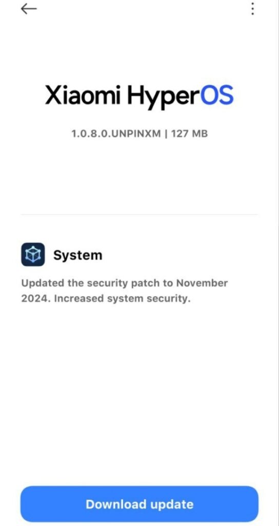 Poco F6 5G November 2024 security Patch Update for Indian users