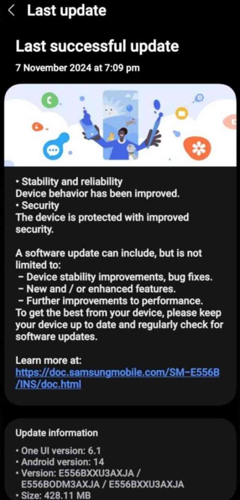 Samsung Galaxy F55 5G October 2024 Security patch Update for Indian users