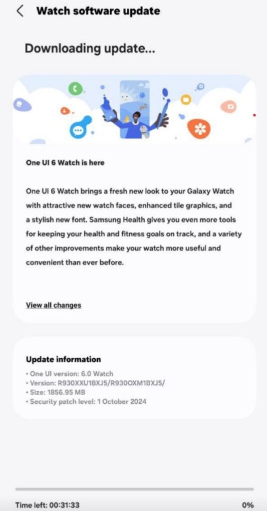 Samsung Galaxy Watch 6 OneUI 6 Update