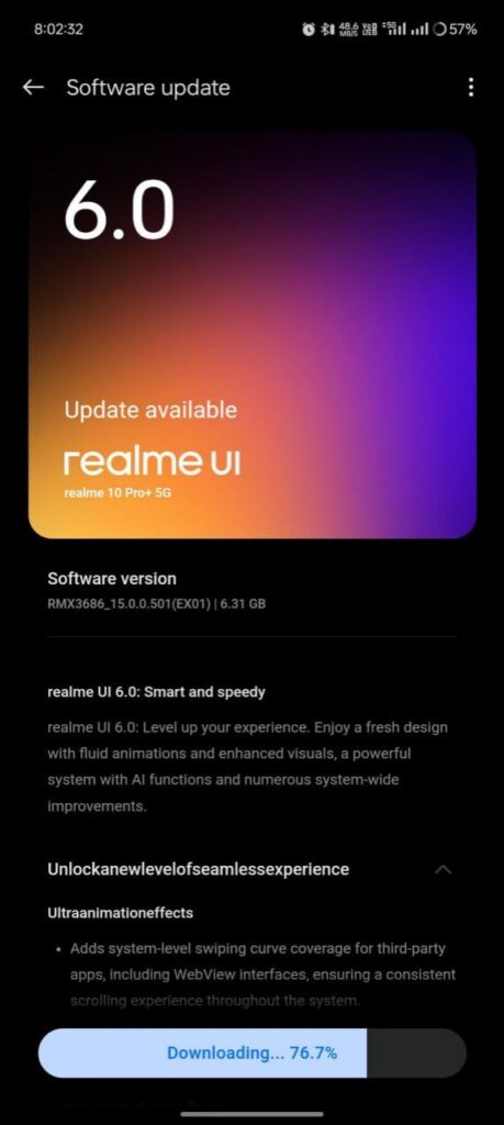 Realme 10 Pro Plus 5G Realme UI 6.0 Update for Indian users Realme 10 Pro Plus 5G Realme UI 6.0 update released